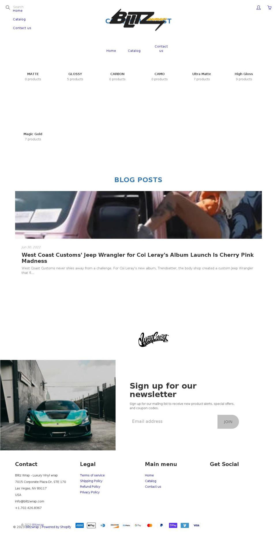 blitzwrap.com shopify website screenshot
