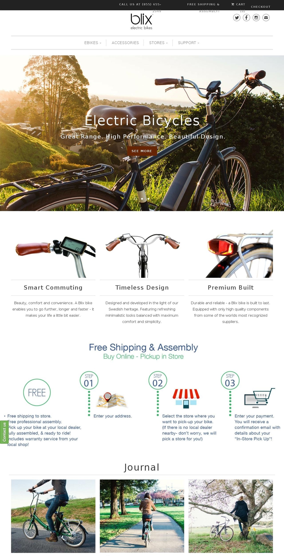 blixbike.com shopify website screenshot