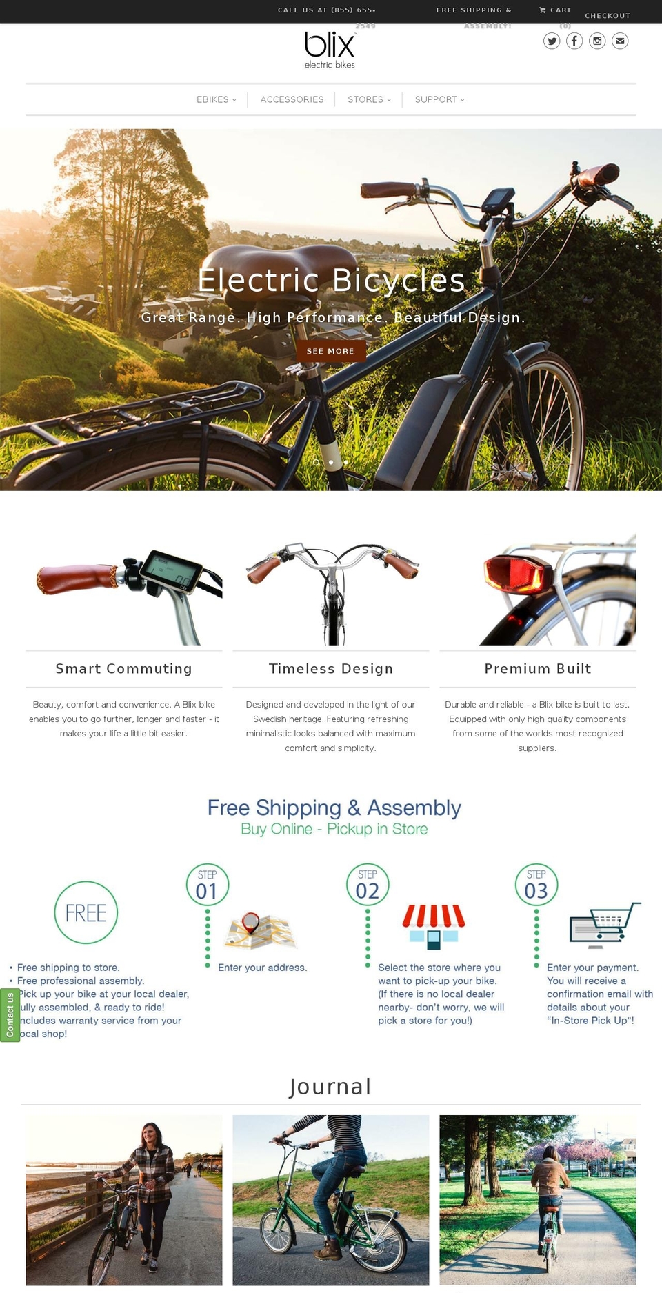 blixbike.org shopify website screenshot