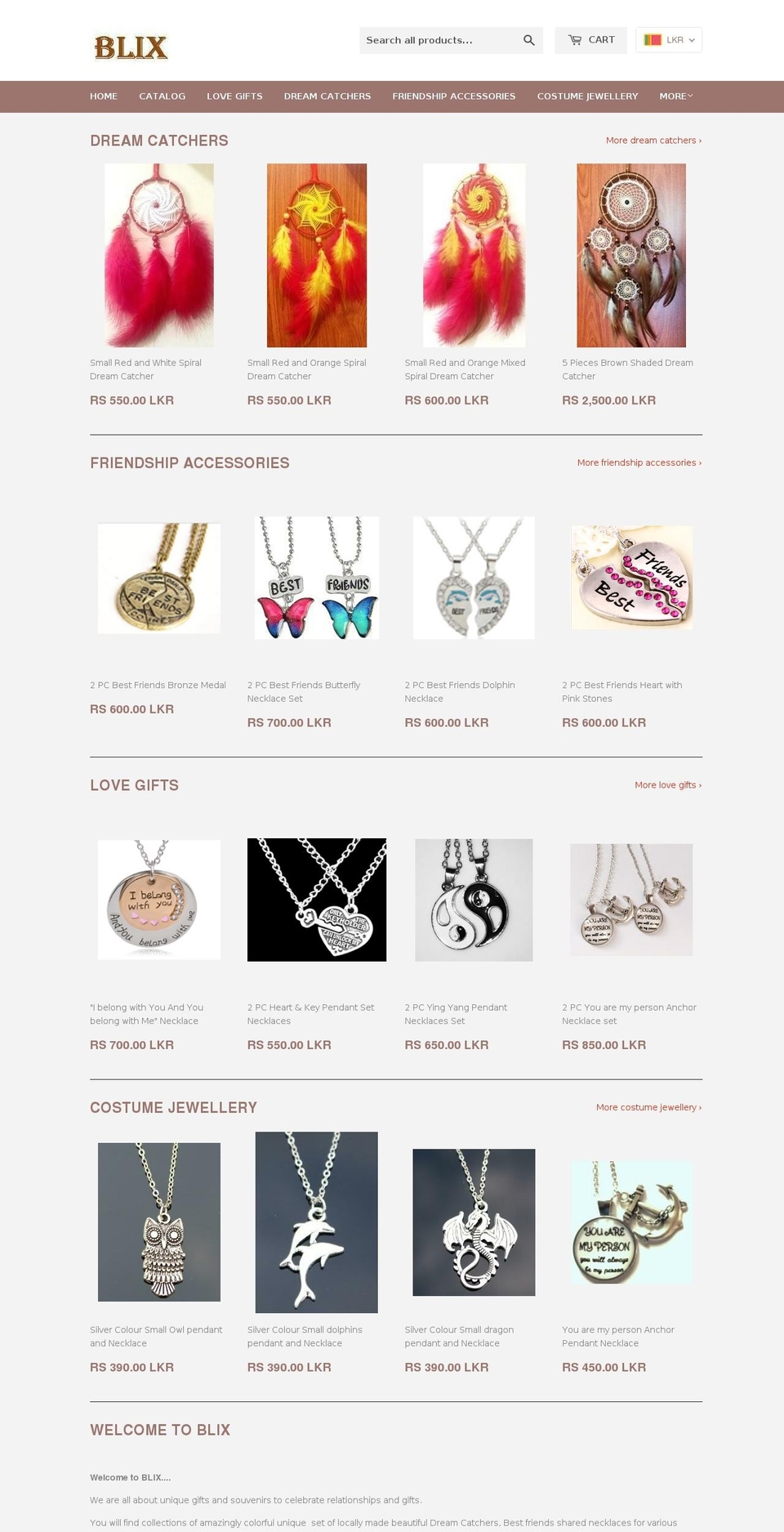 blixlanka.com — Shopify storefront screenshot