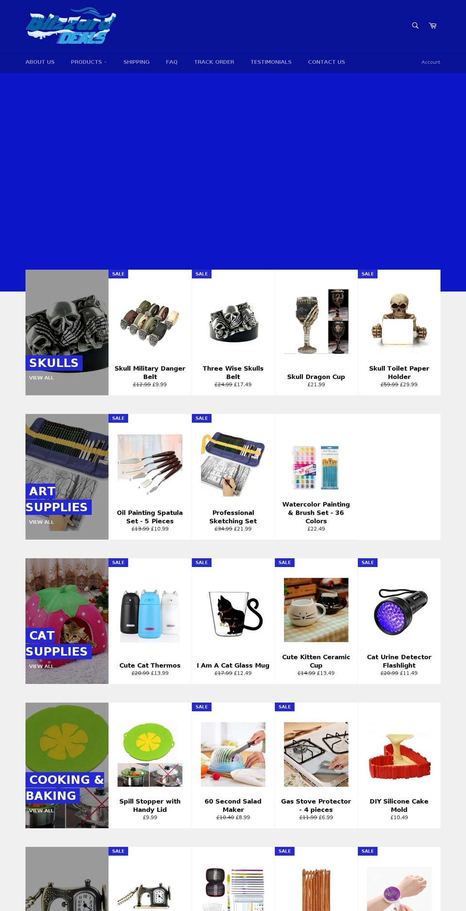 blizzarddeals.com — Shopify storefront screenshot