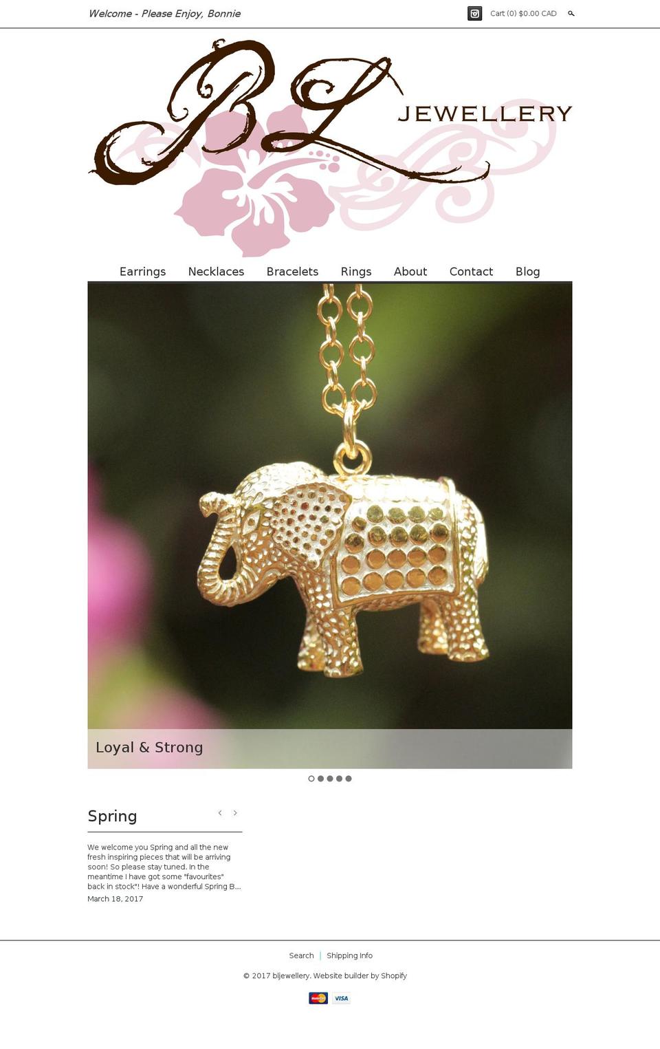 bljewellery.com shopify website screenshot