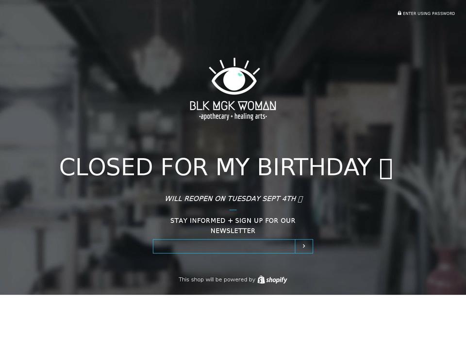 blkmgkwoman.com — Shopify storefront screenshot