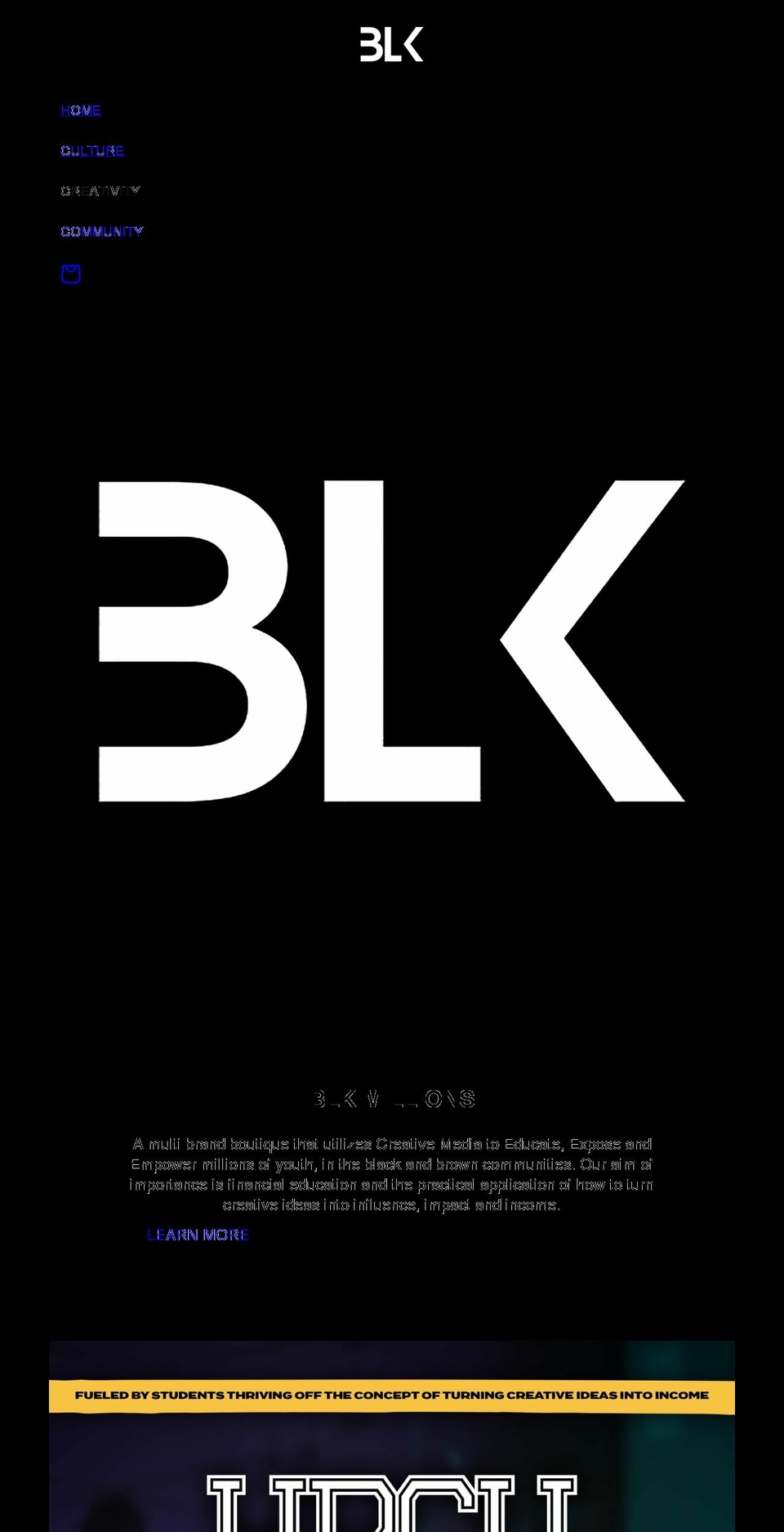 blkmillions.com — Shopify storefront screenshot