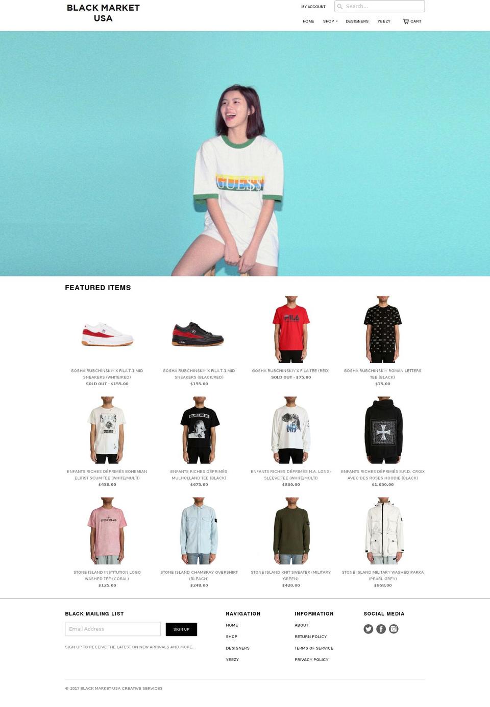 blkmkt.us shopify website screenshot
