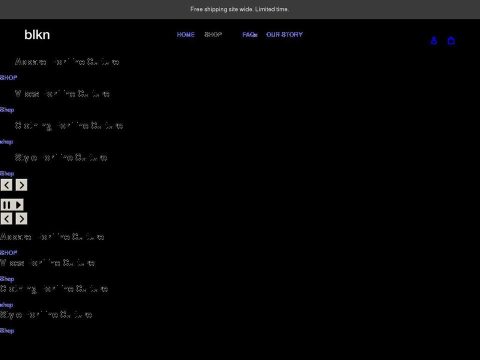 blknvegan.com shopify website screenshot
