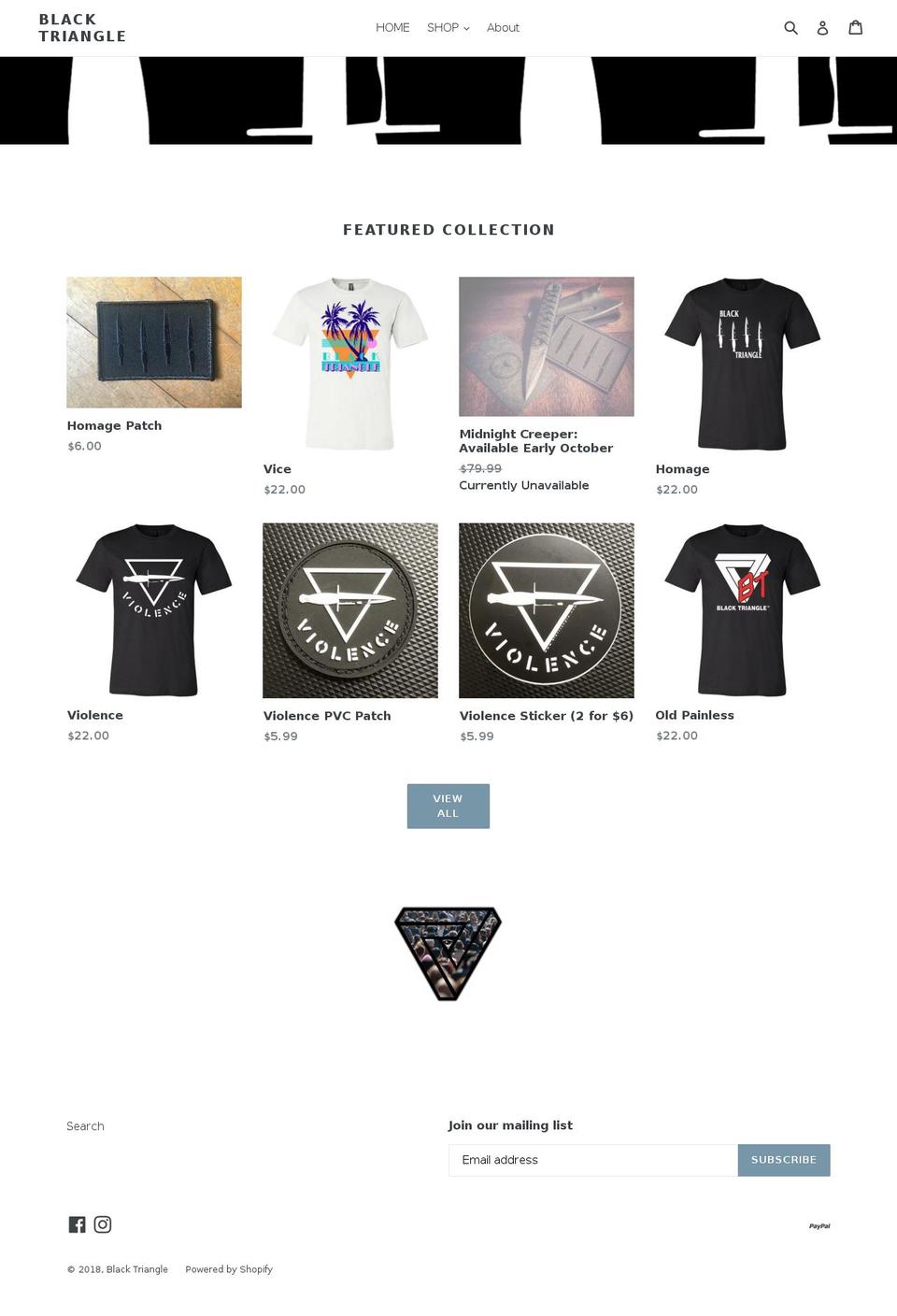 blktriangle.com — Shopify storefront screenshot