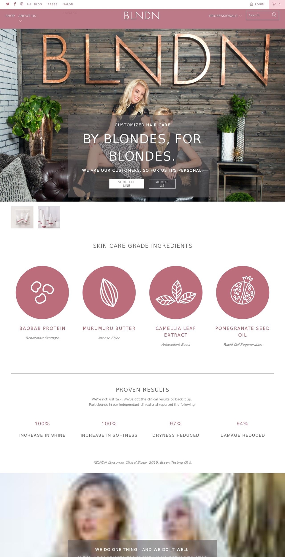 blndn.com shopify website screenshot