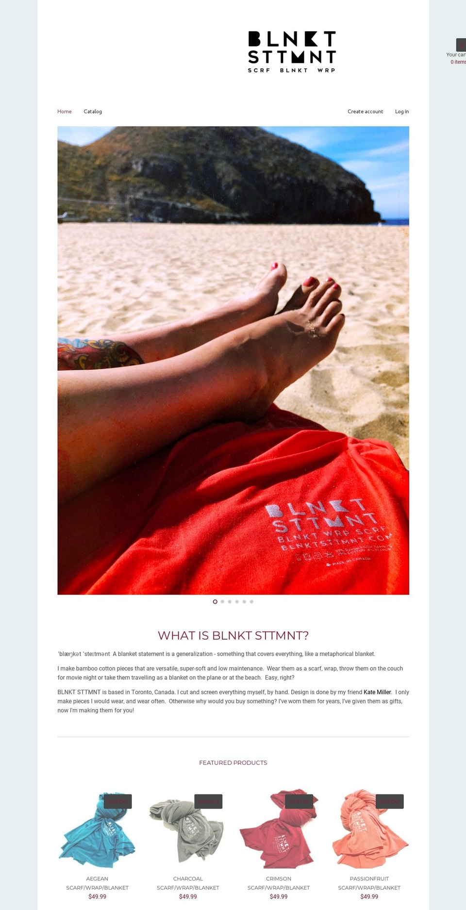 blnktsttmnt.com — Shopify storefront screenshot