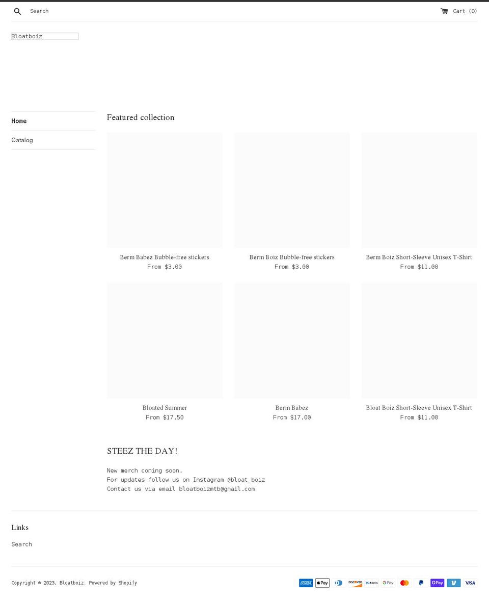 bloatboiz.com shopify website screenshot