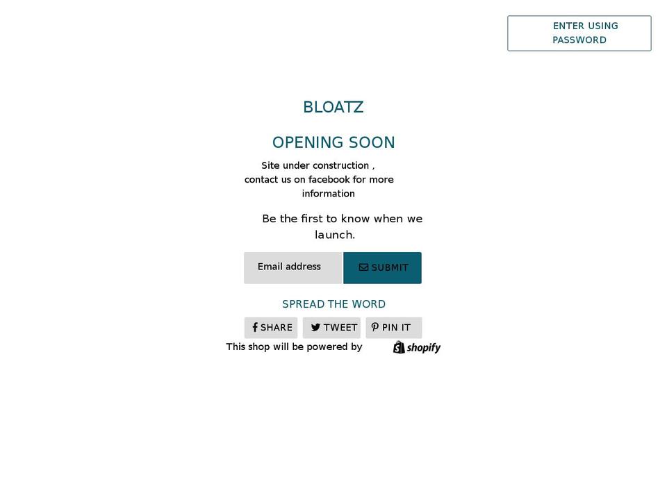 bloatz.com shopify website screenshot
