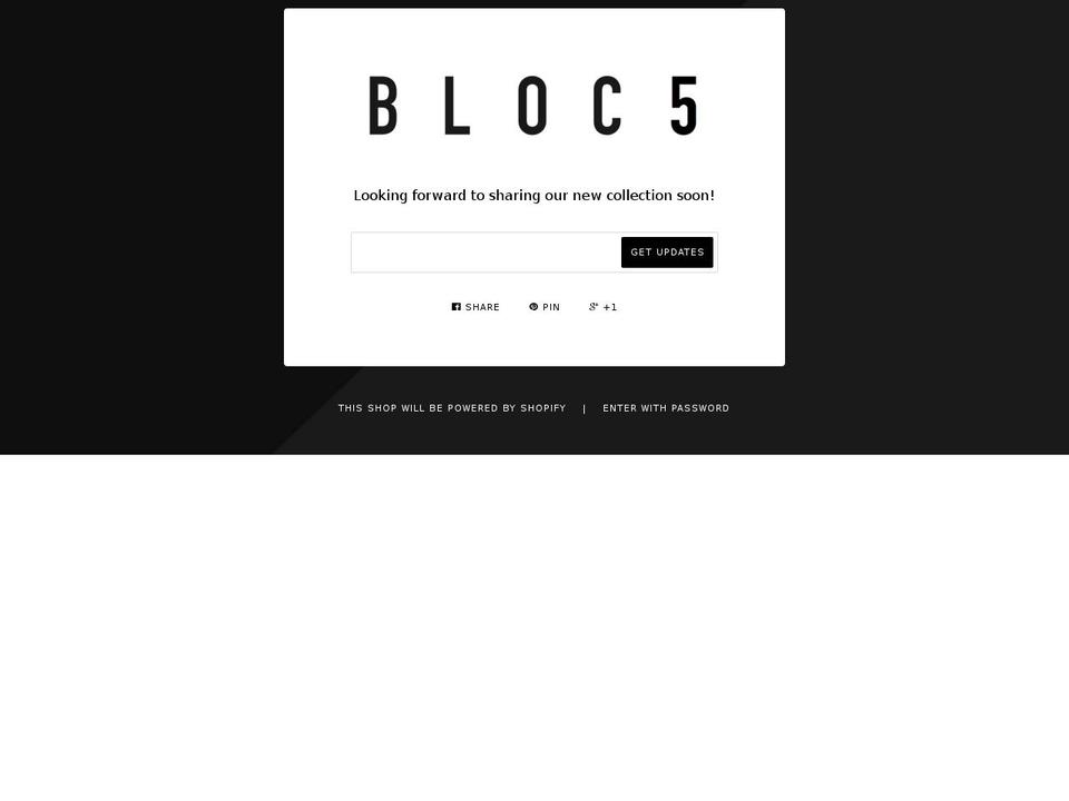blocfive.com shopify website screenshot
