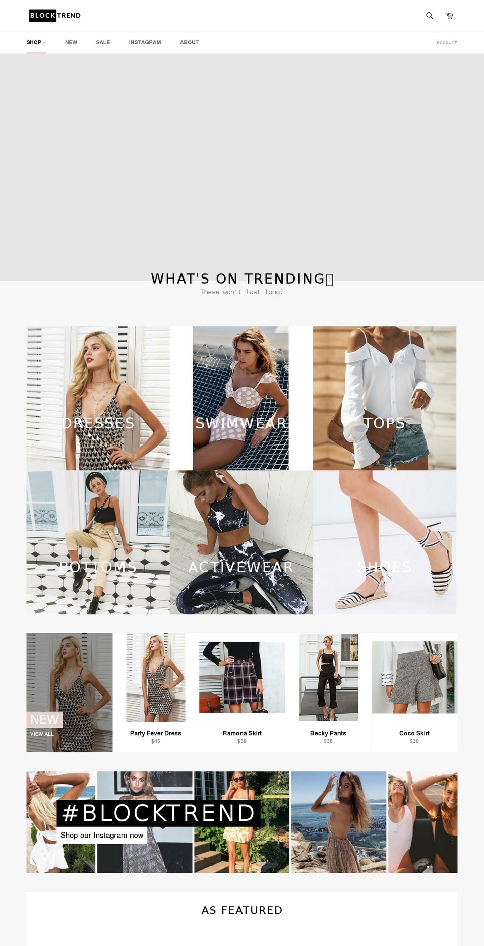 block-trend.com shopify website screenshot