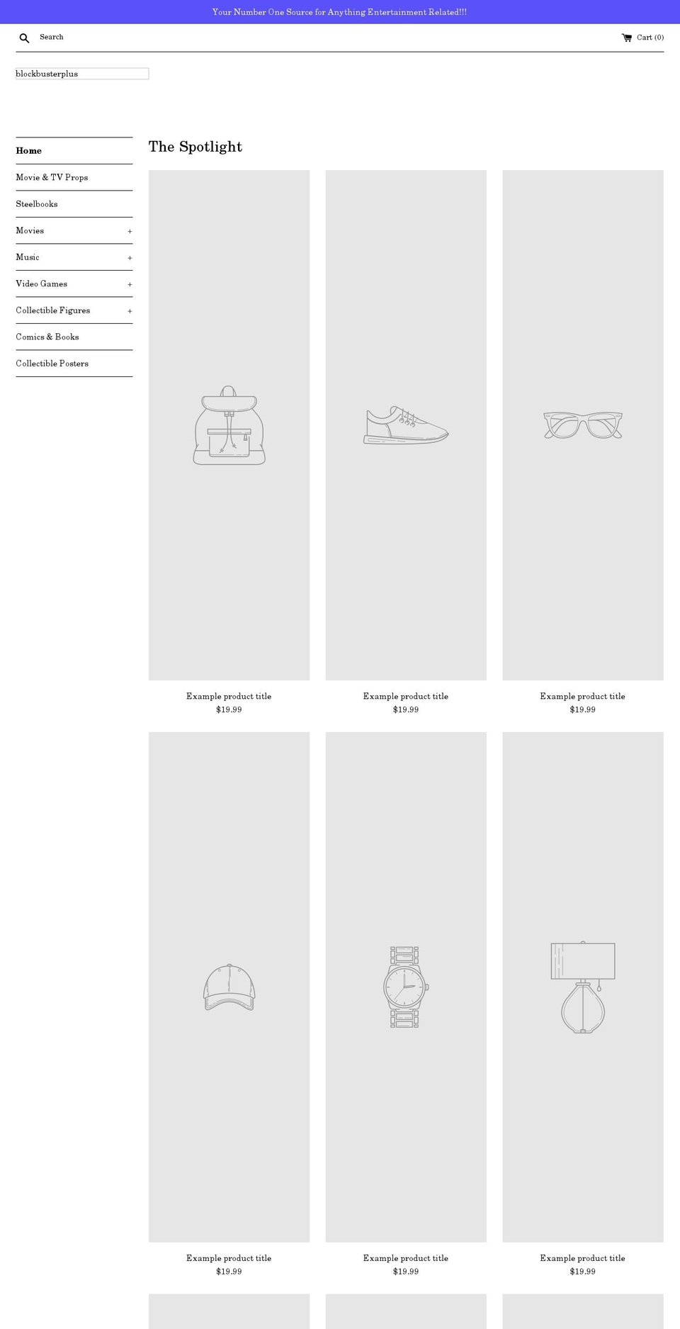 blockbusterplus.com shopify website screenshot
