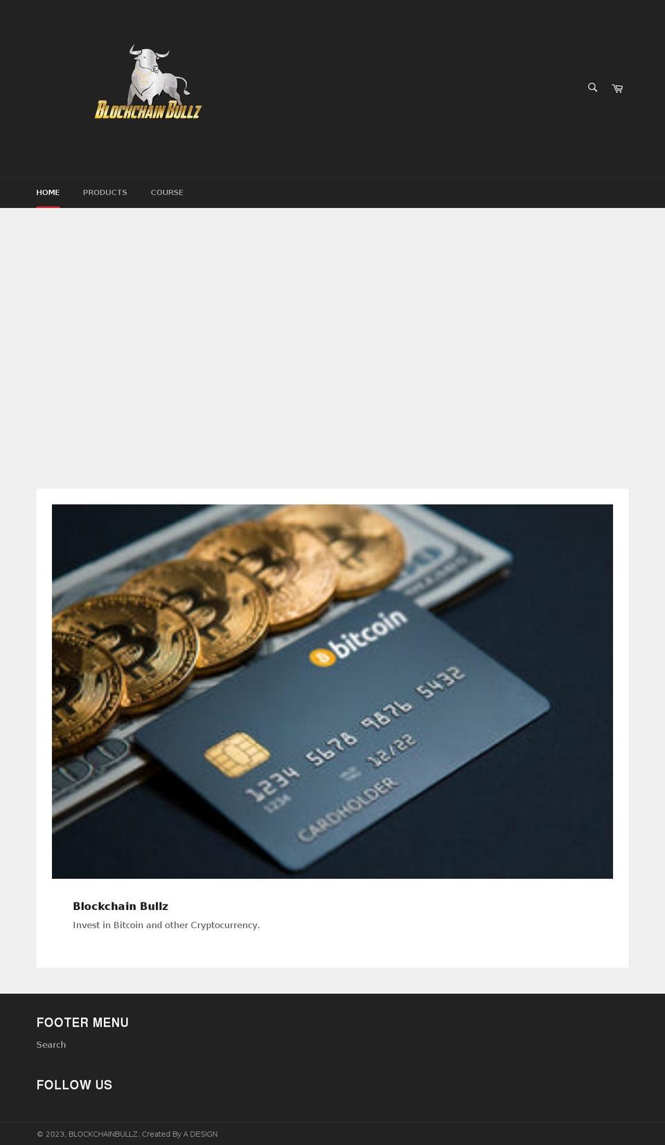 blockchainbullz.com shopify website screenshot