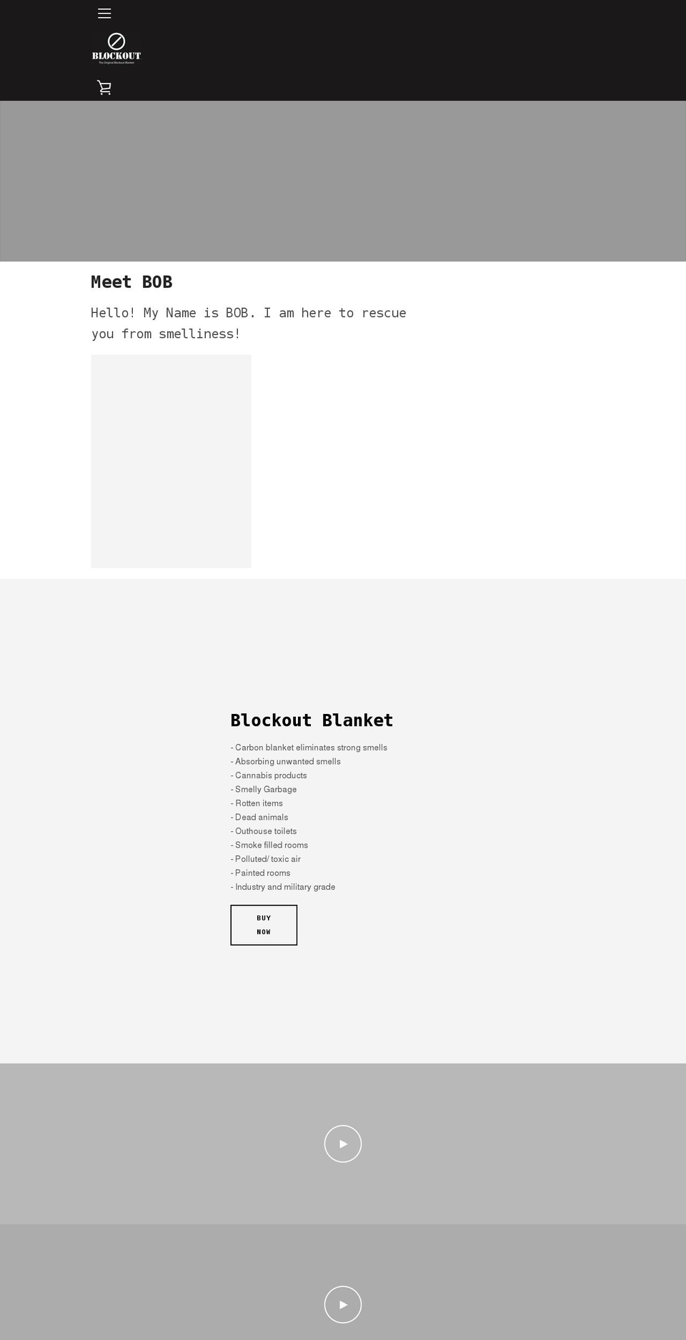 blockoutblanket.com shopify website screenshot