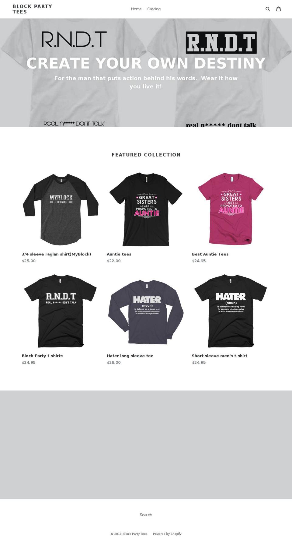 blockpartyapparel.com — Shopify storefront screenshot