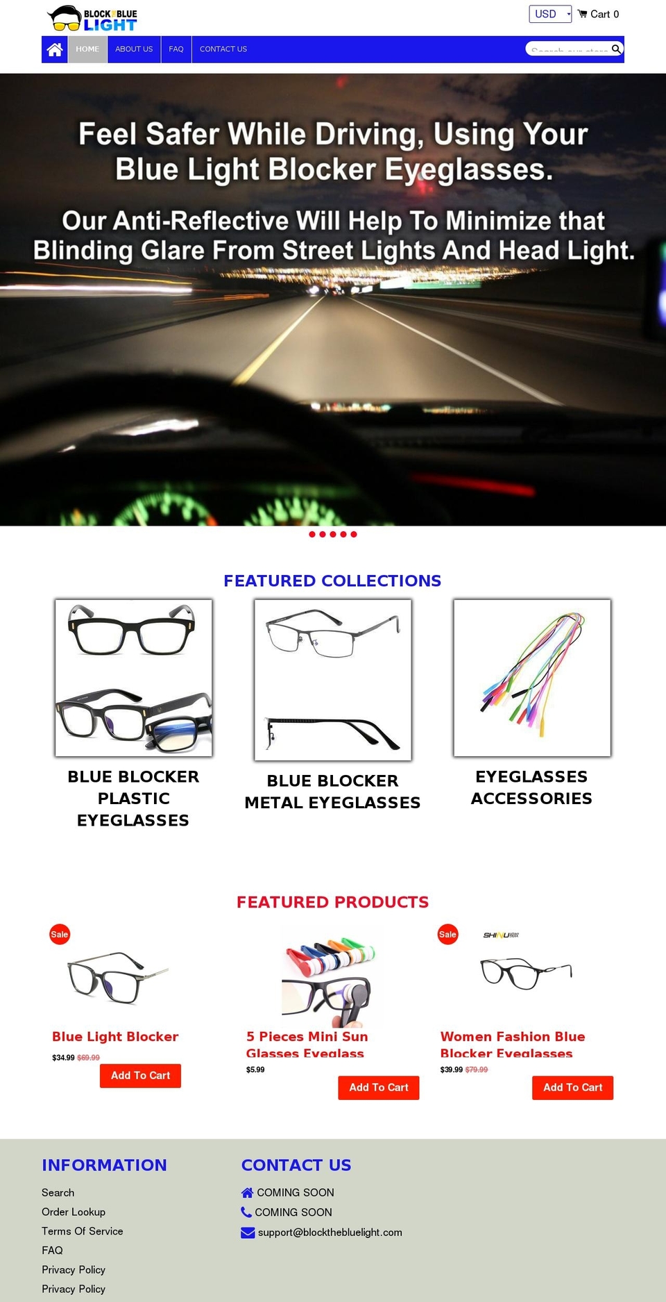 blockthebluelight.com — Shopify storefront screenshot