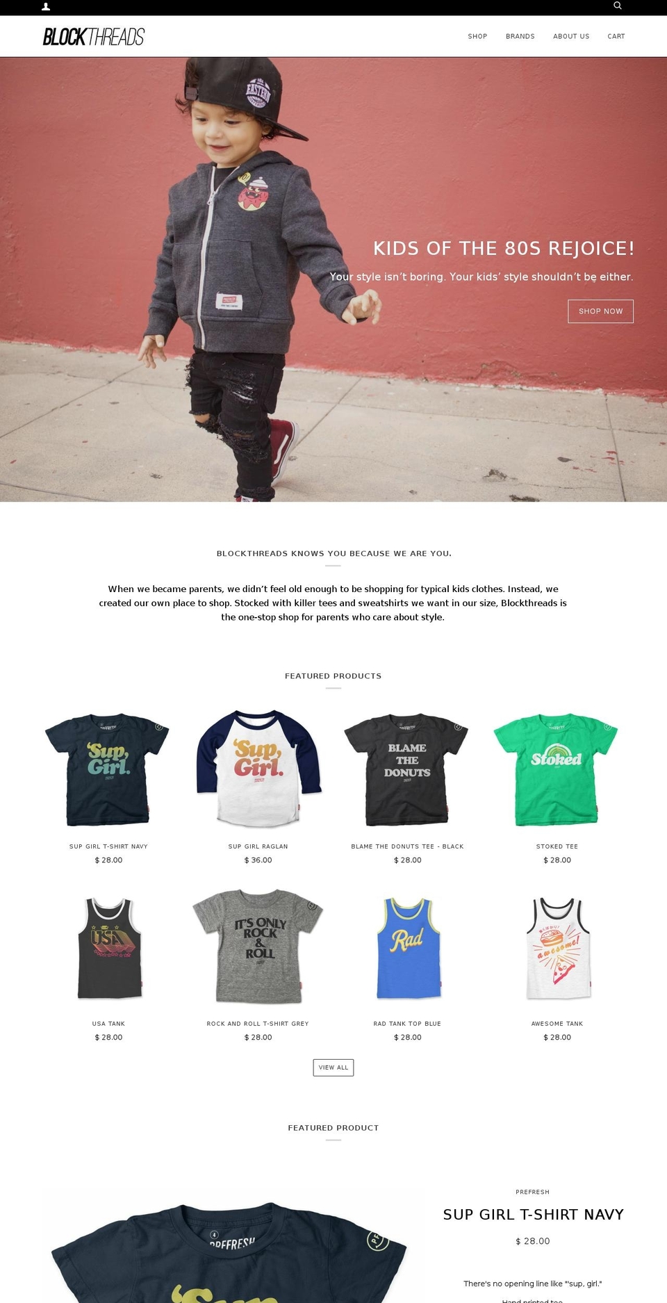 blockthreads.com shopify website screenshot