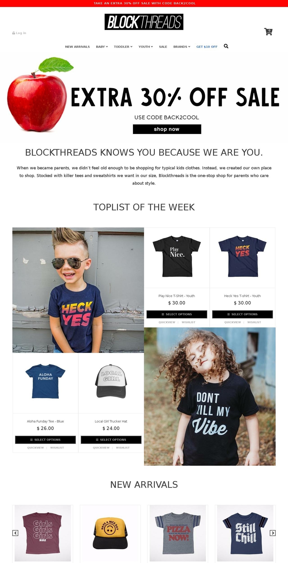 blockthreads.org shopify website screenshot