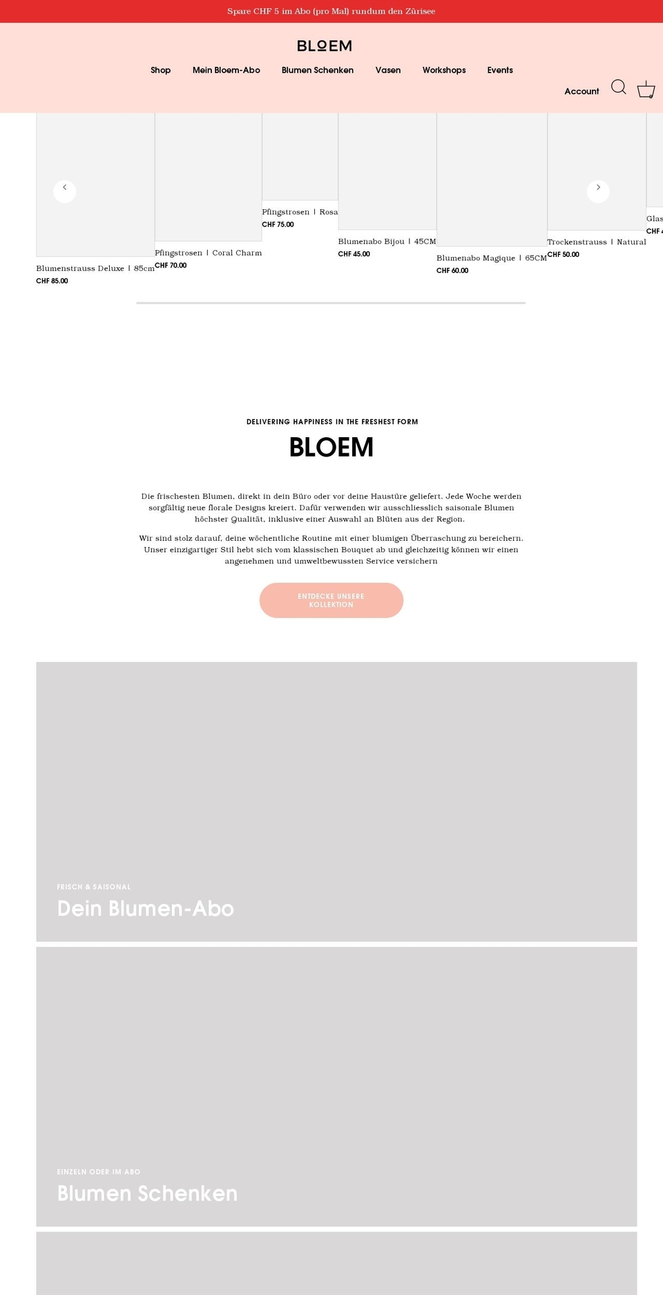 bloem.io shopify website screenshot