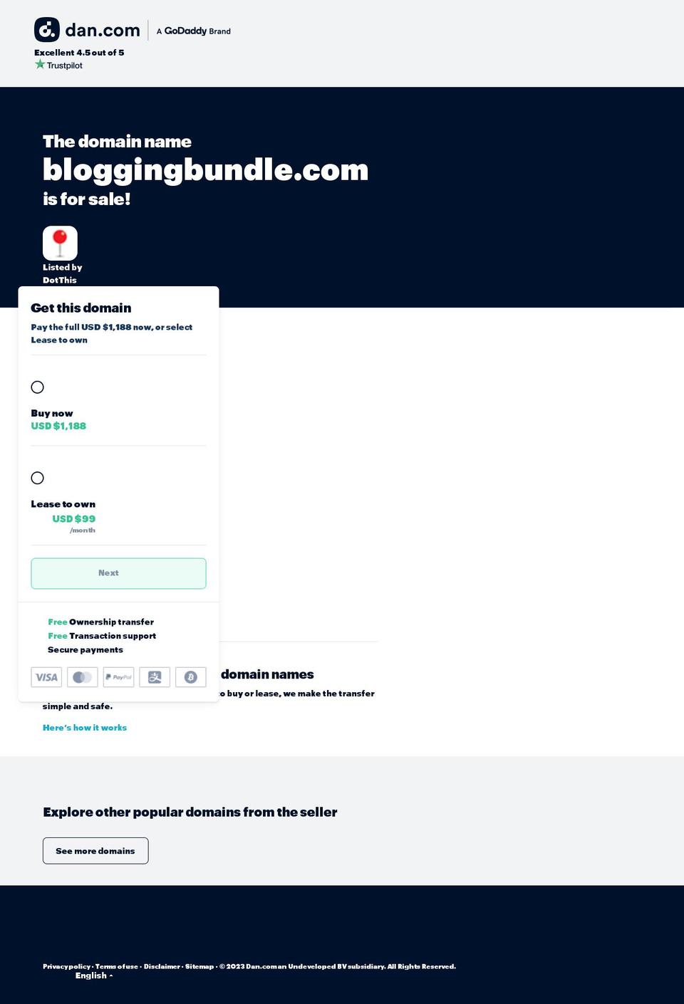 bloggingbundle.com — Shopify storefront screenshot