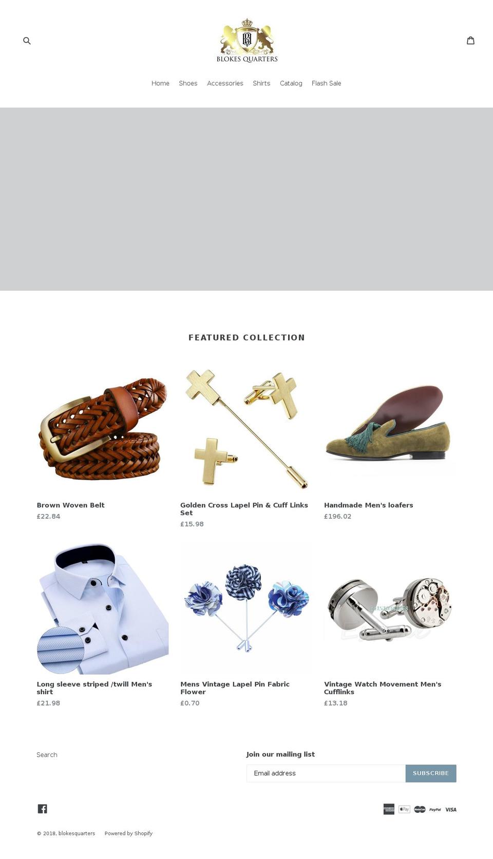 blokesquarters.com — Shopify storefront screenshot