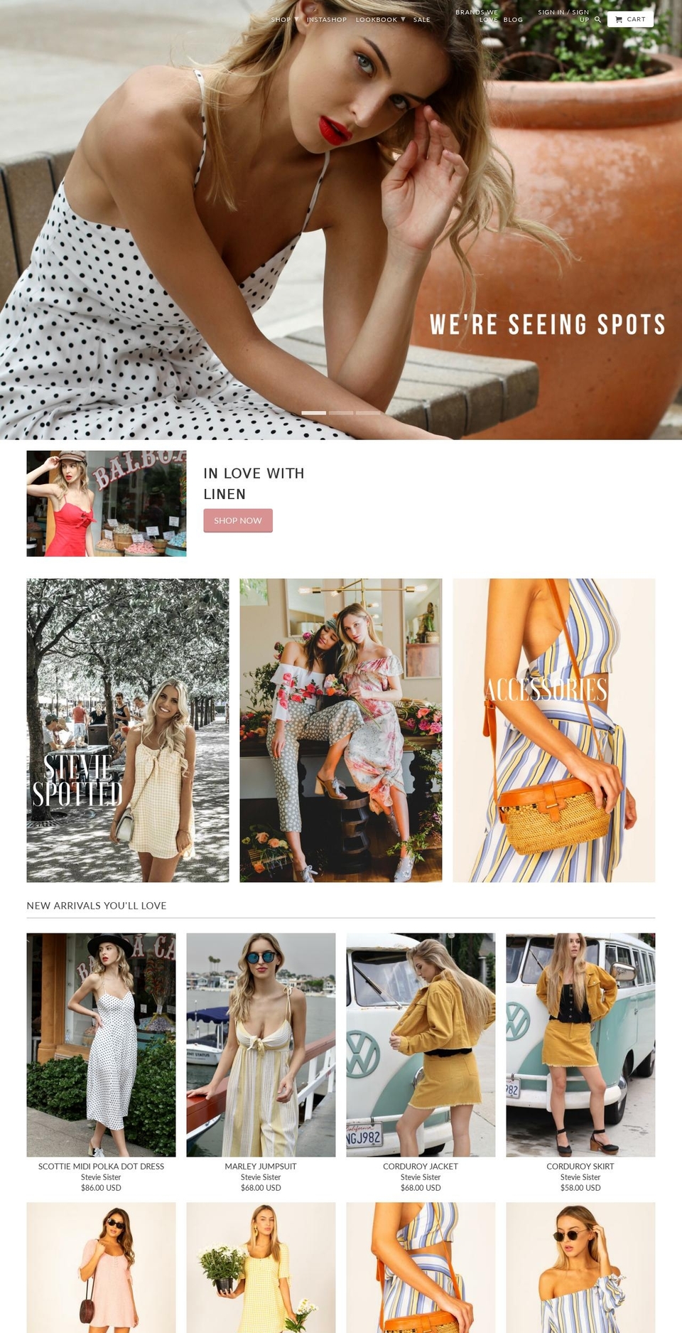 blondeandbrunettetees.com shopify website screenshot