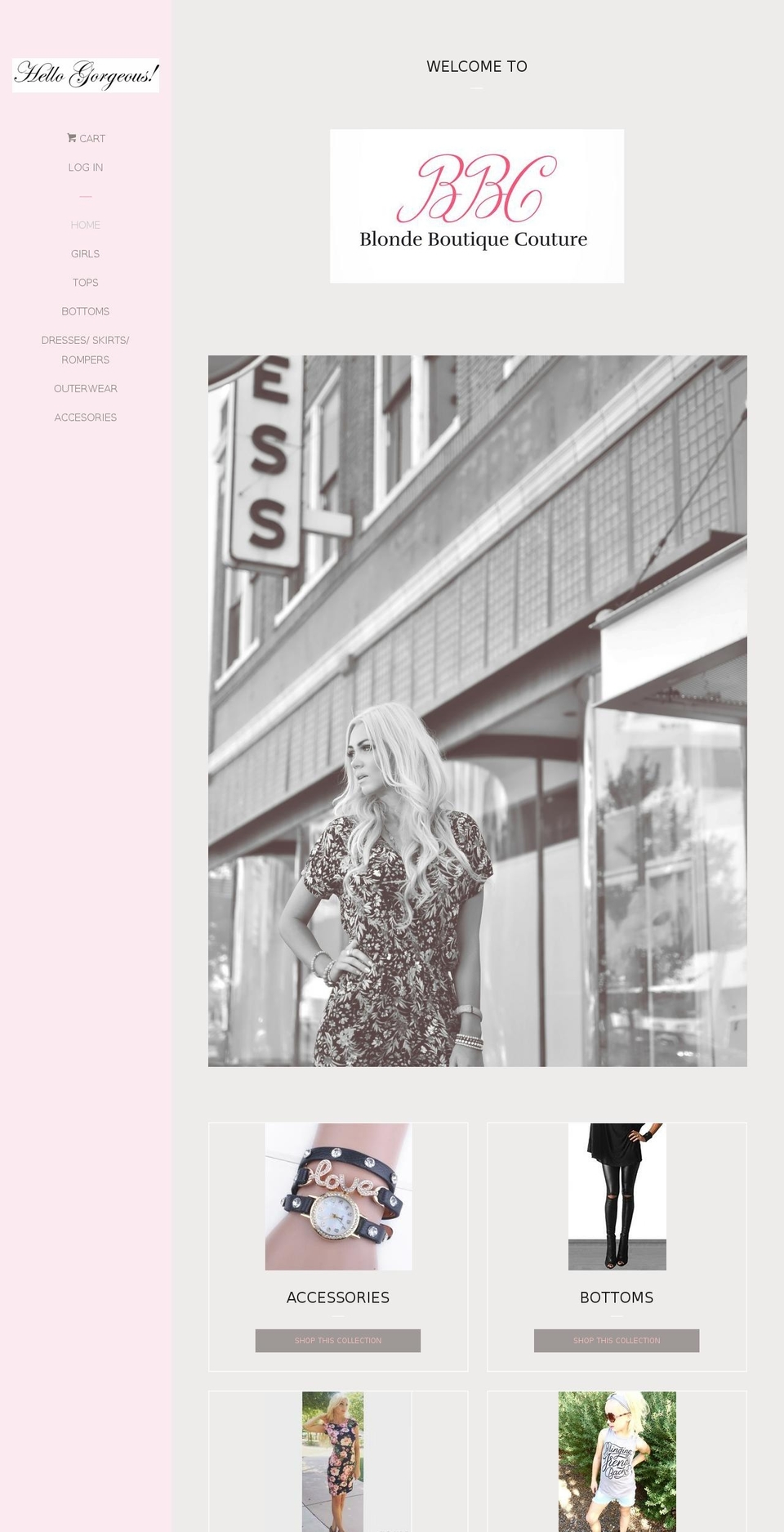 blondeboutiquecouture.com shopify website screenshot