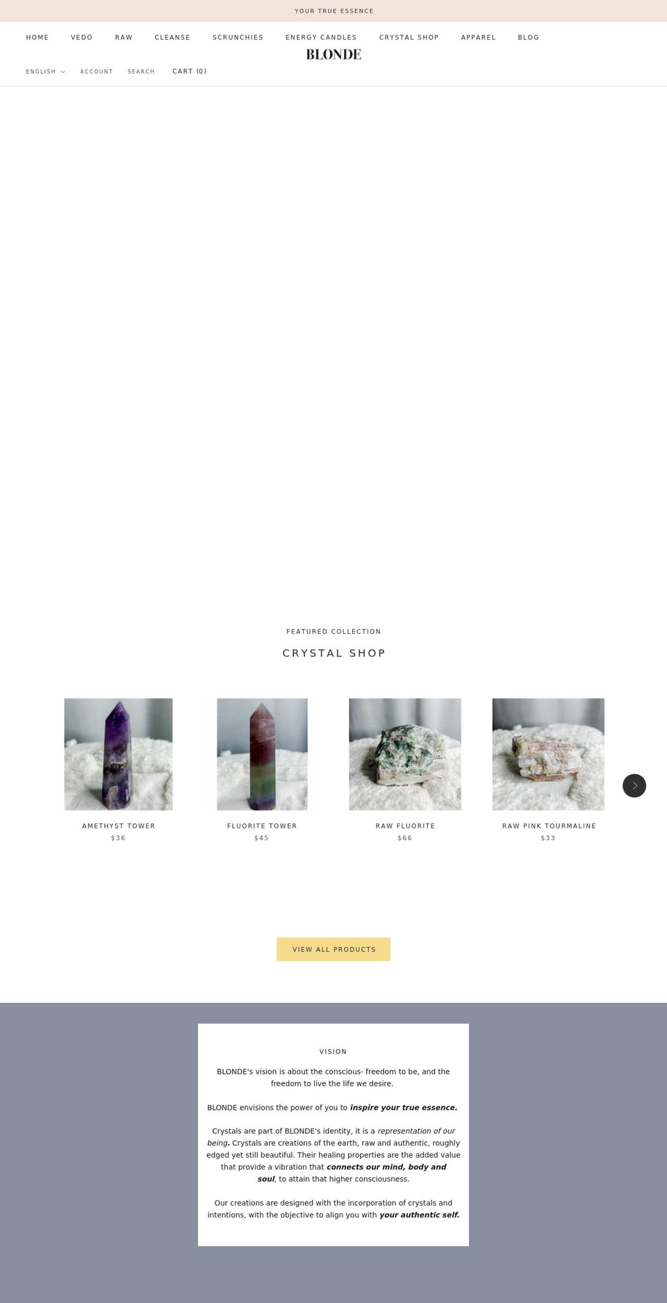 blondecollection.com shopify website screenshot