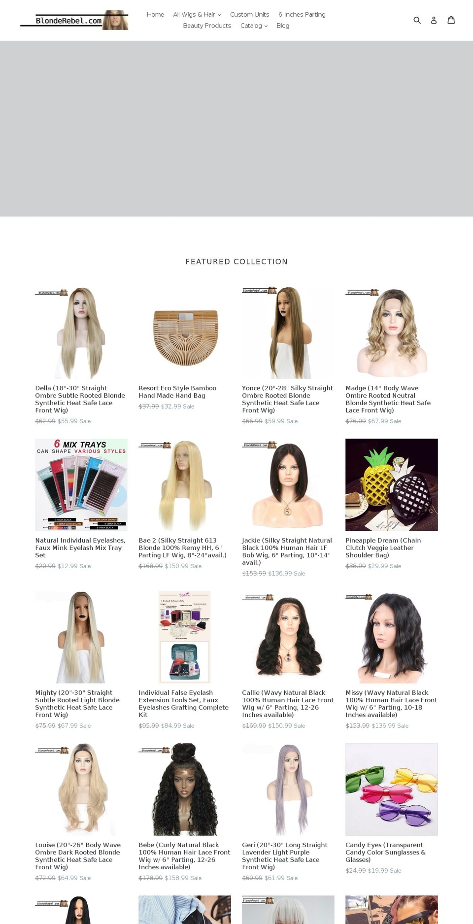 blonderebel.com shopify website screenshot
