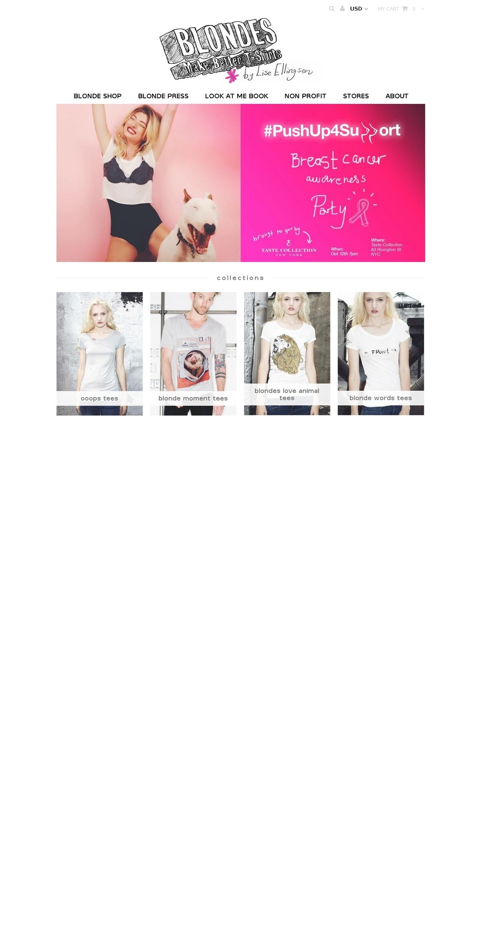 blondesmakebettertshirts.com shopify website screenshot