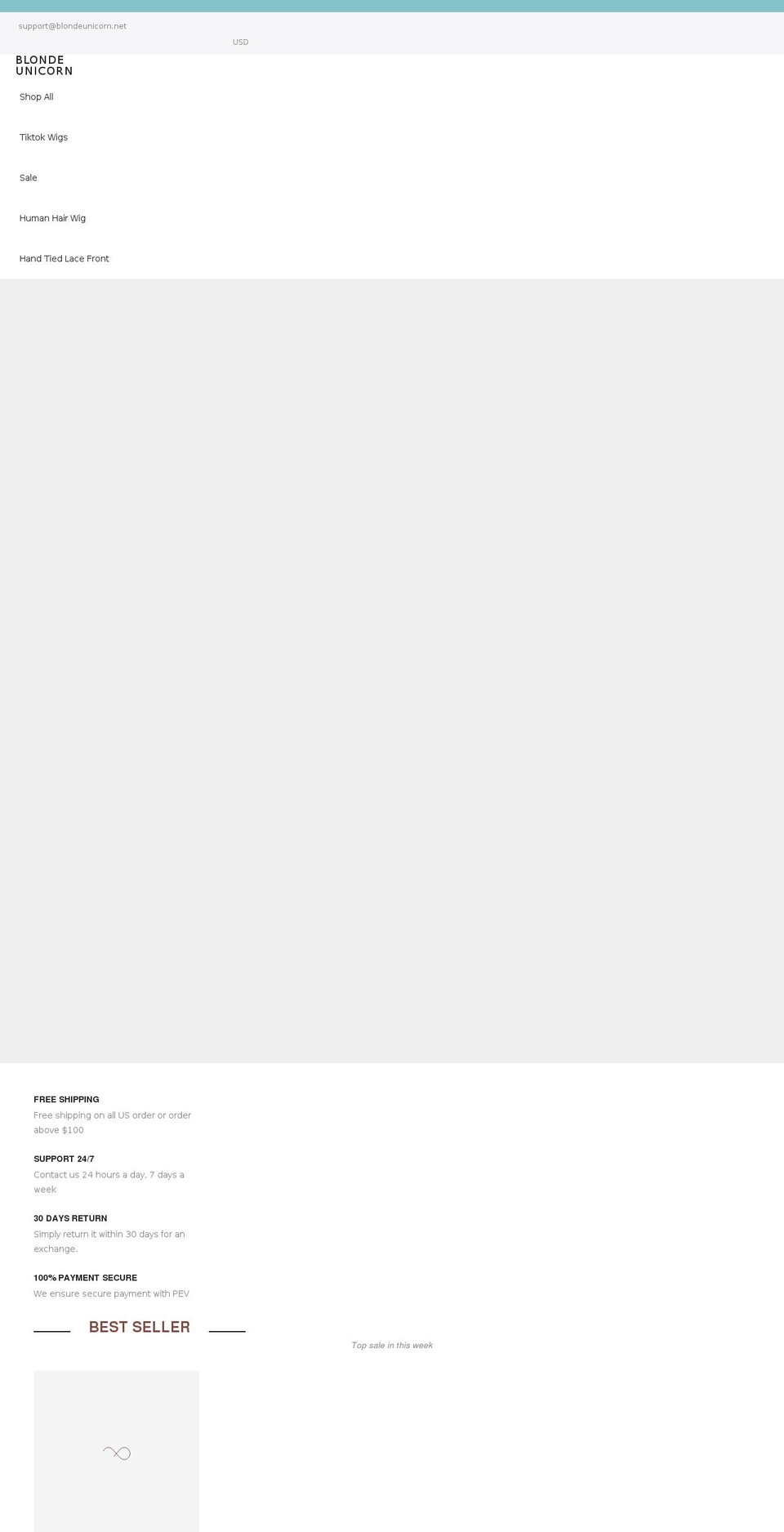 blondeunicorn.net shopify website screenshot