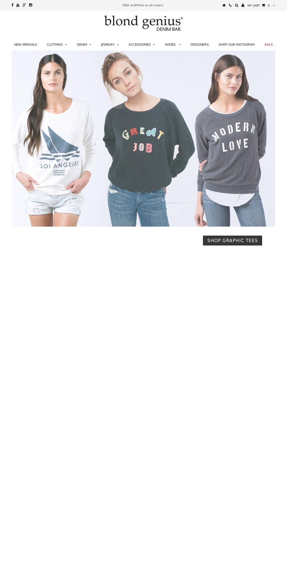 blondgenius.com shopify website screenshot