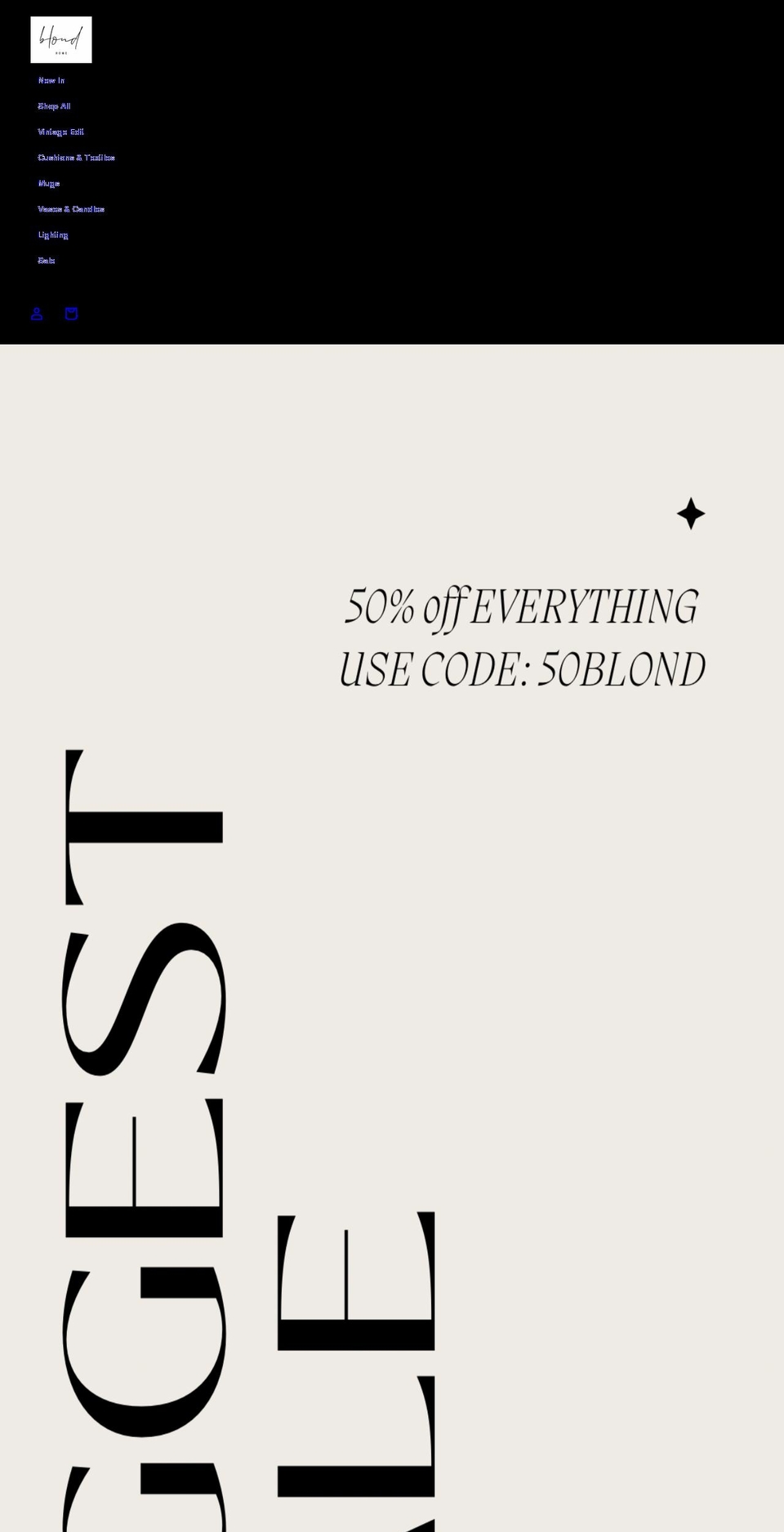 blondhome.com shopify website screenshot