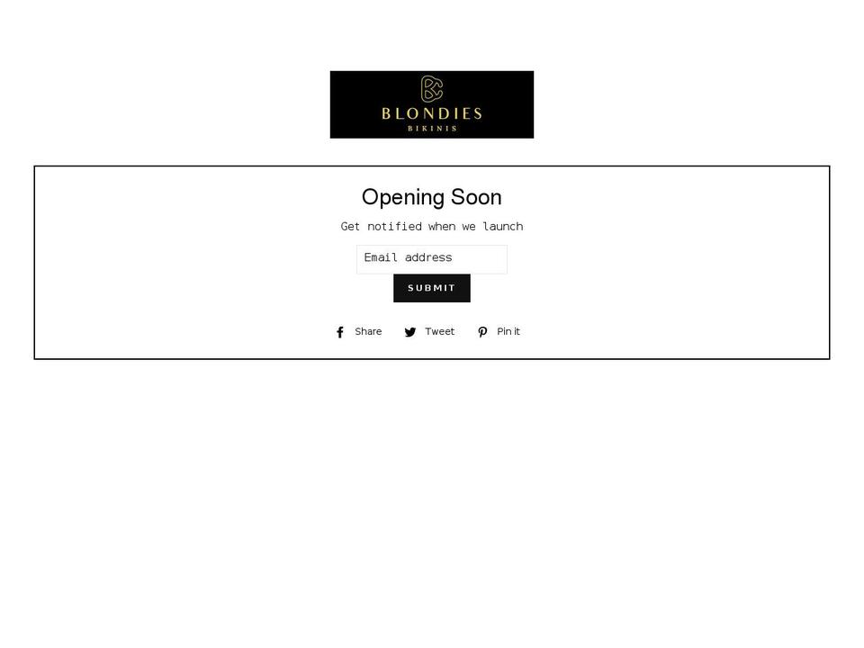 blondiesbikinis.net shopify website screenshot