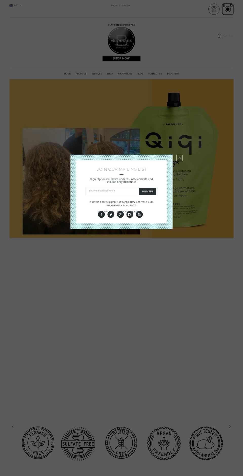 blondieshair.myshopify.com shopify website screenshot