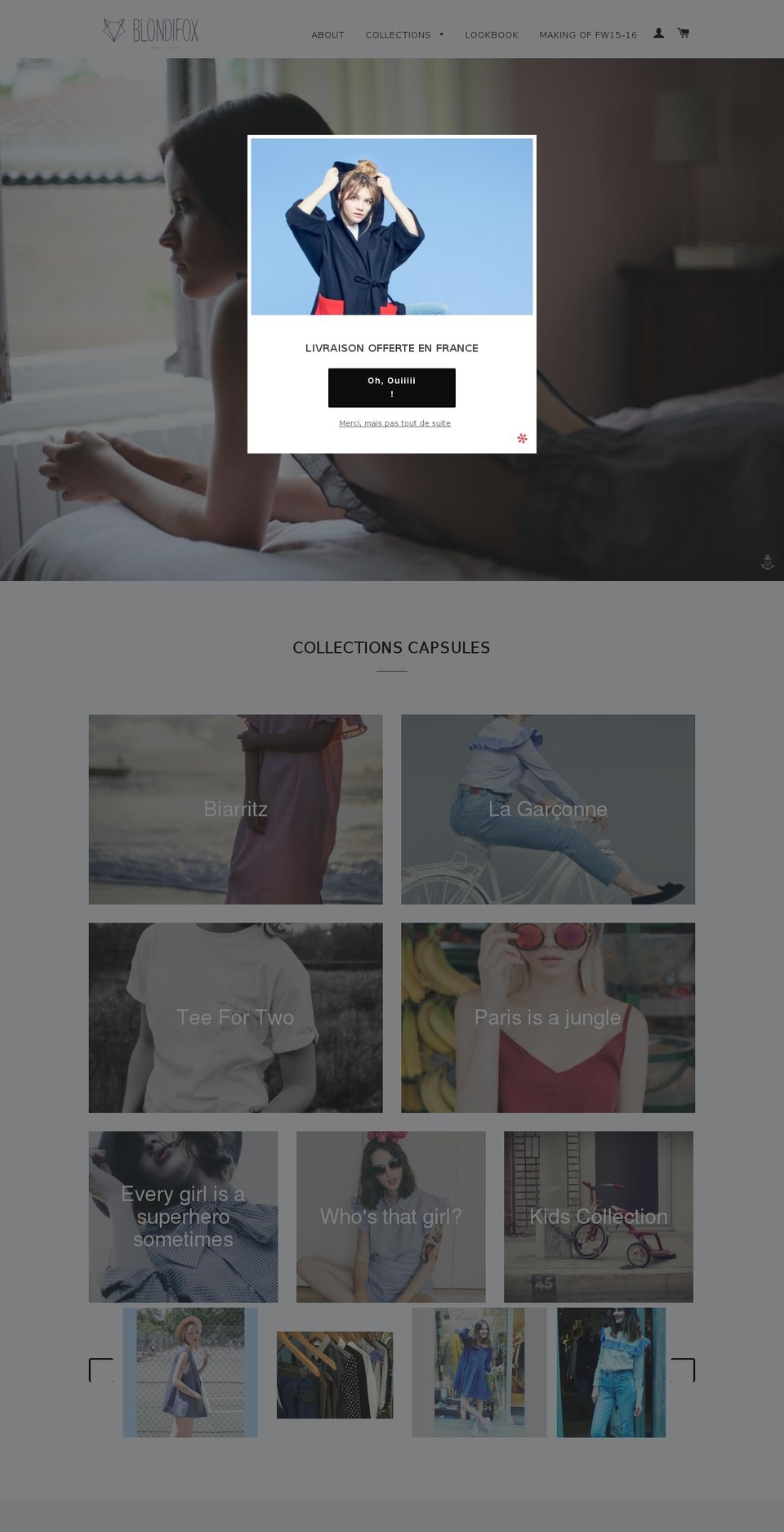 blondifox.com shopify website screenshot