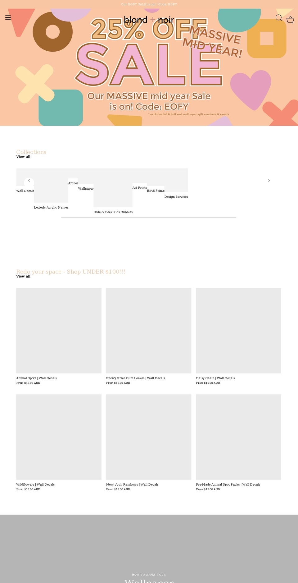 blondnoir.com shopify website screenshot