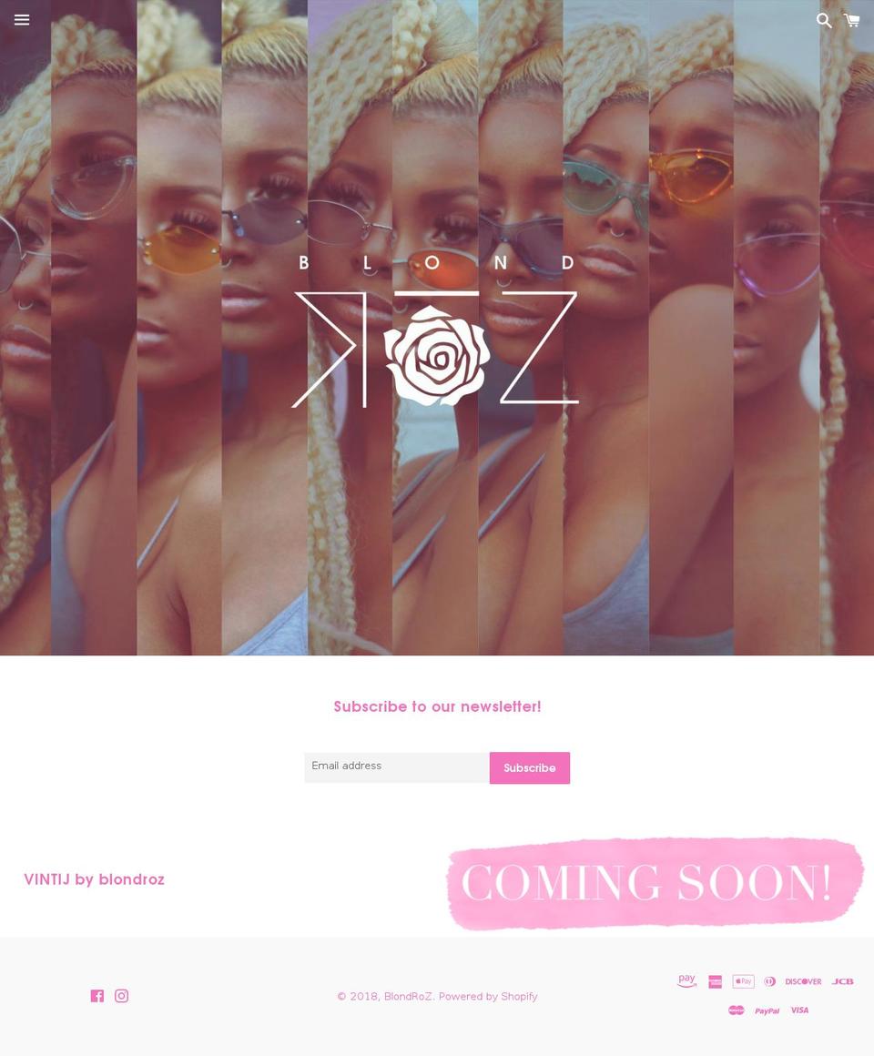 blondroz.com — Shopify storefront screenshot
