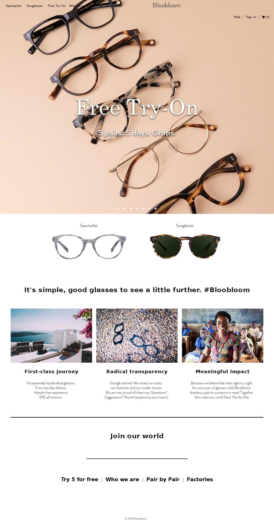 bloobloom.com — Shopify storefront screenshot