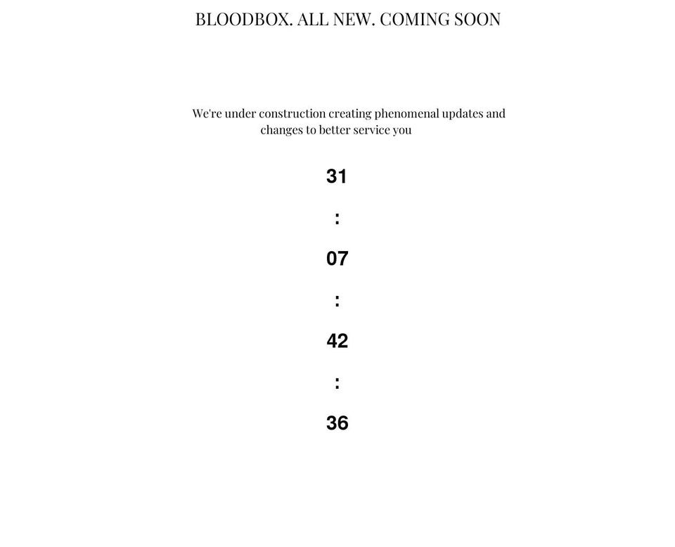 bloodbox4her.com shopify website screenshot