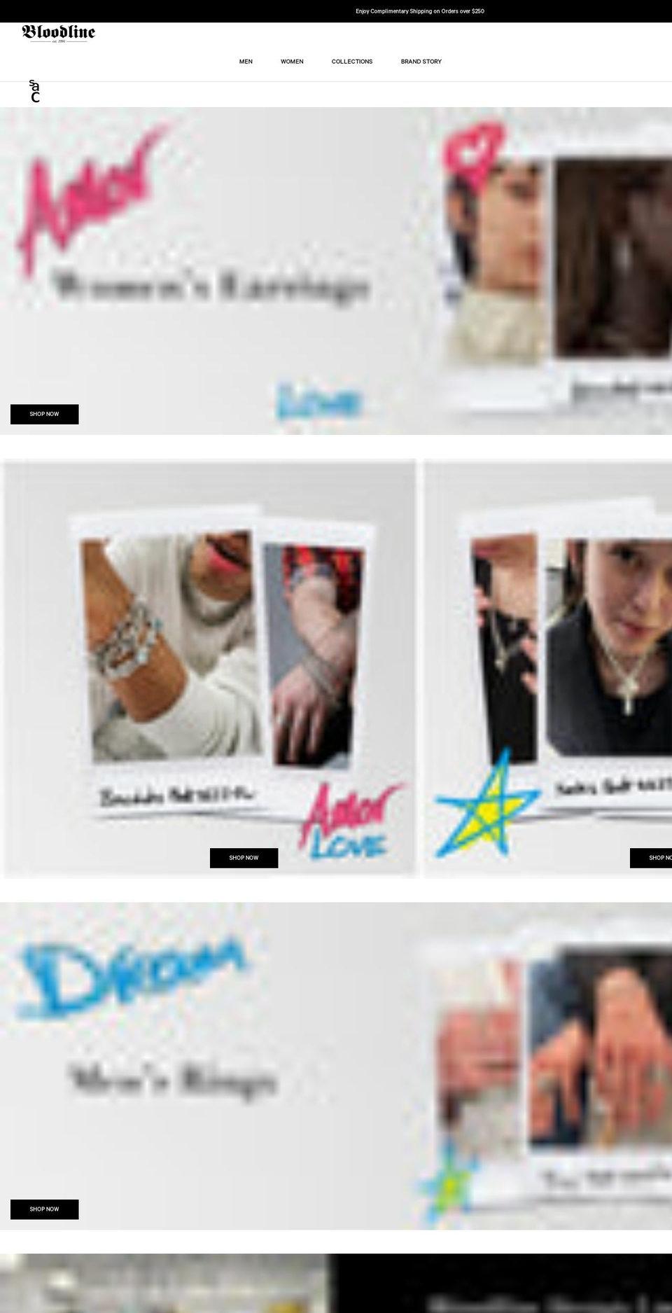 bloodlinedesign.com shopify website screenshot