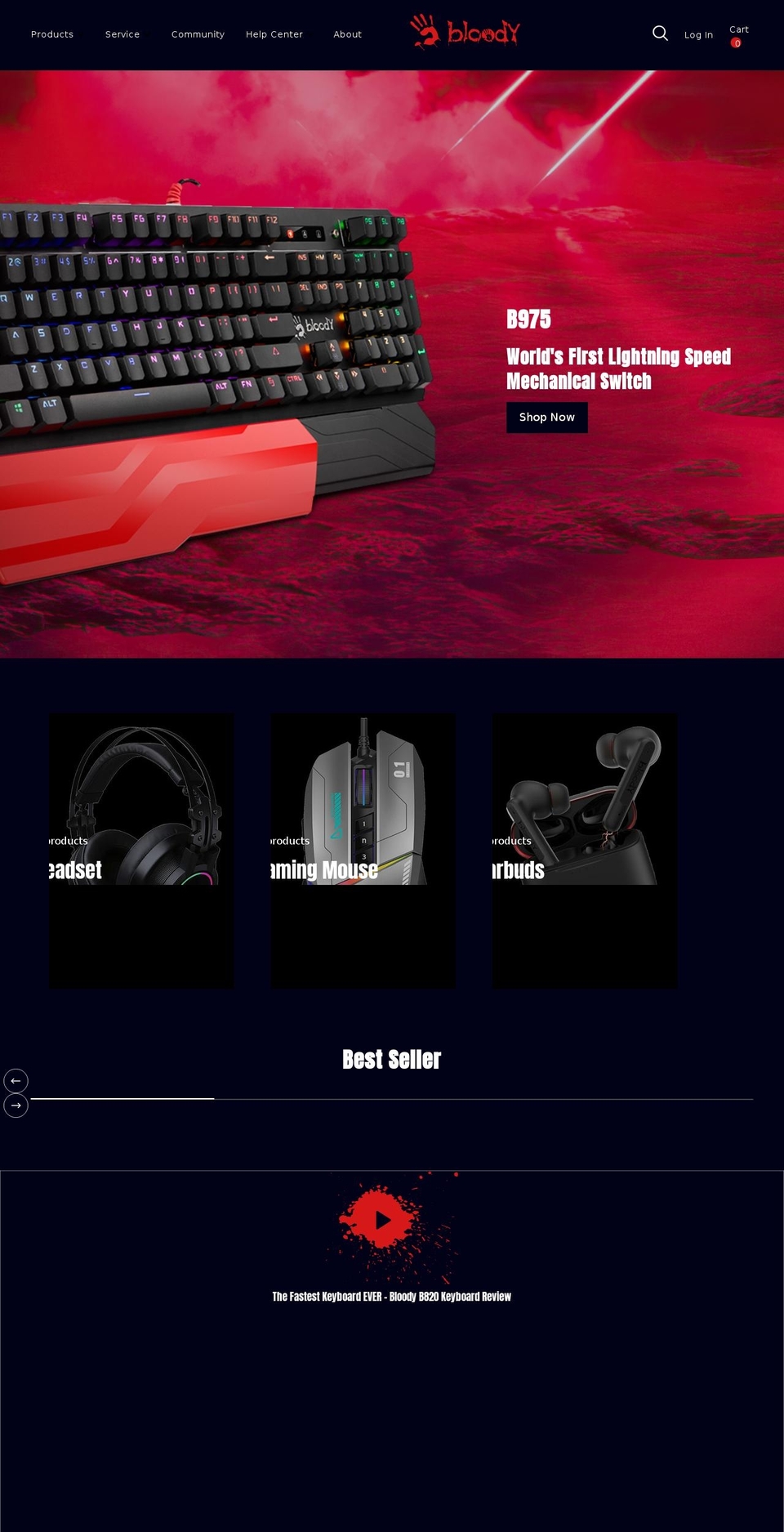 bloodyshop.com shopify website screenshot