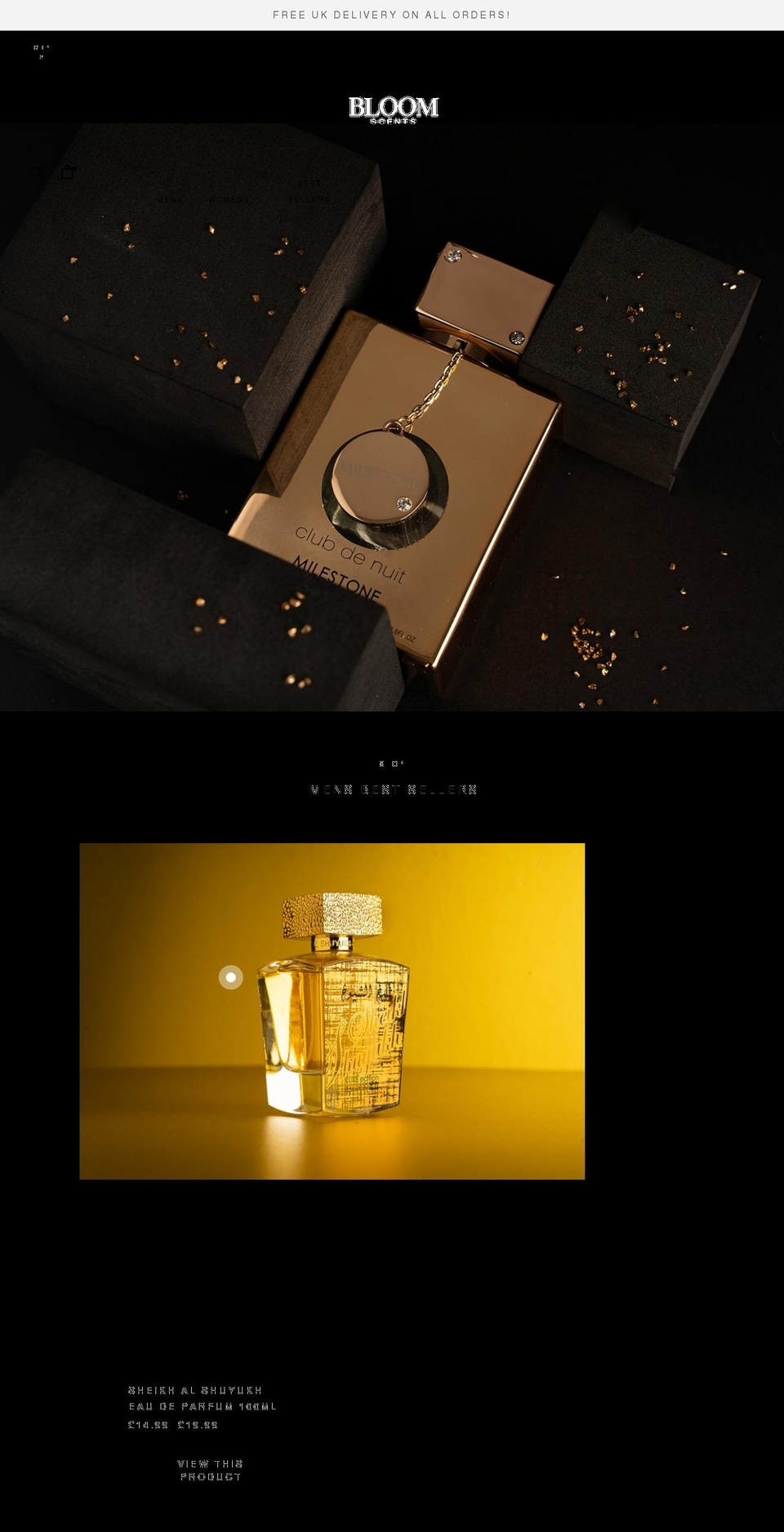 bloom-scents.com shopify website screenshot