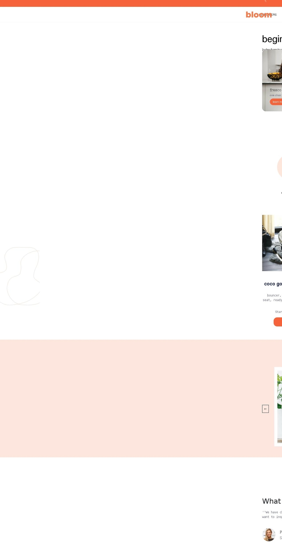 bloombaby.com.au shopify website screenshot