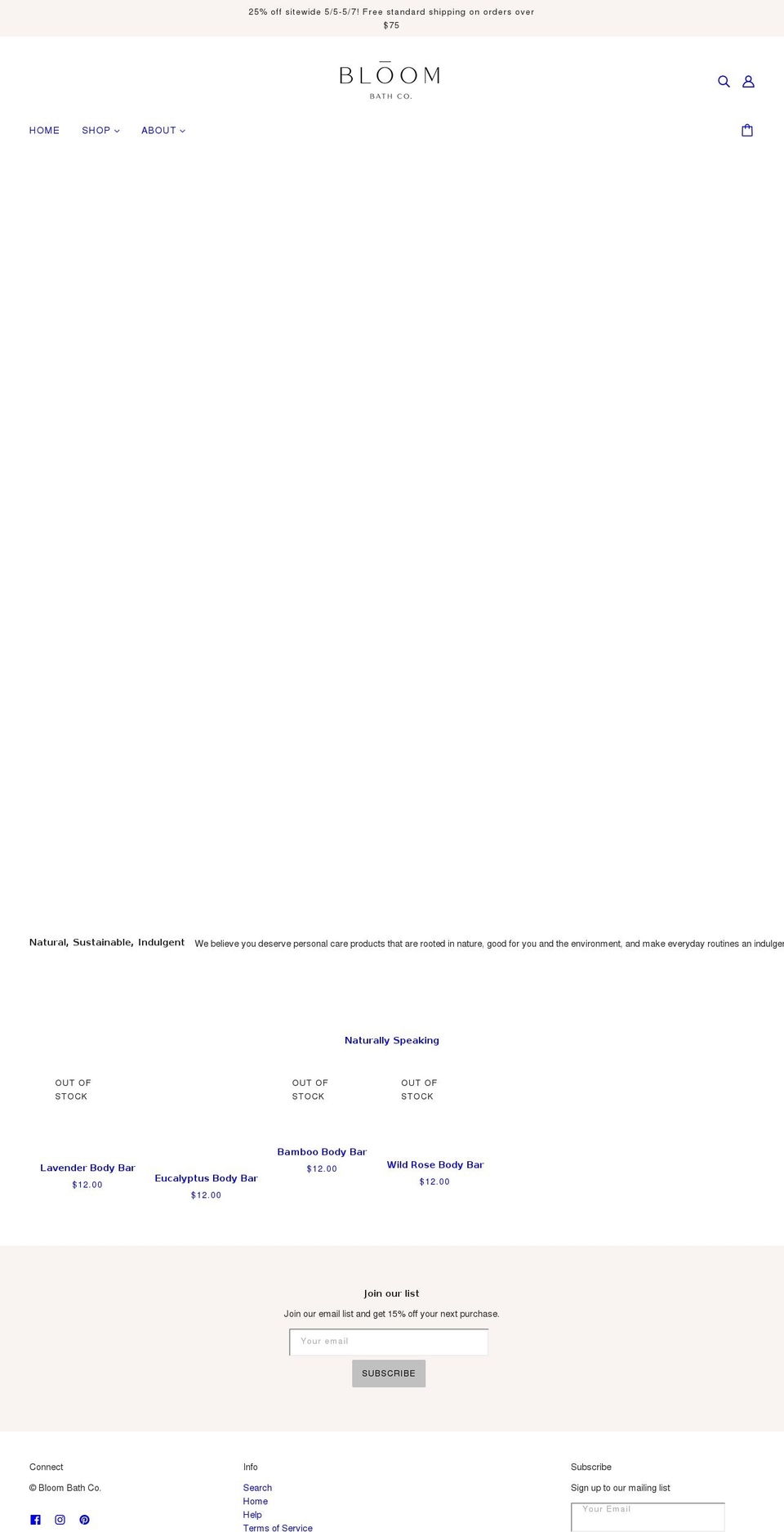 bloombathco.com shopify website screenshot