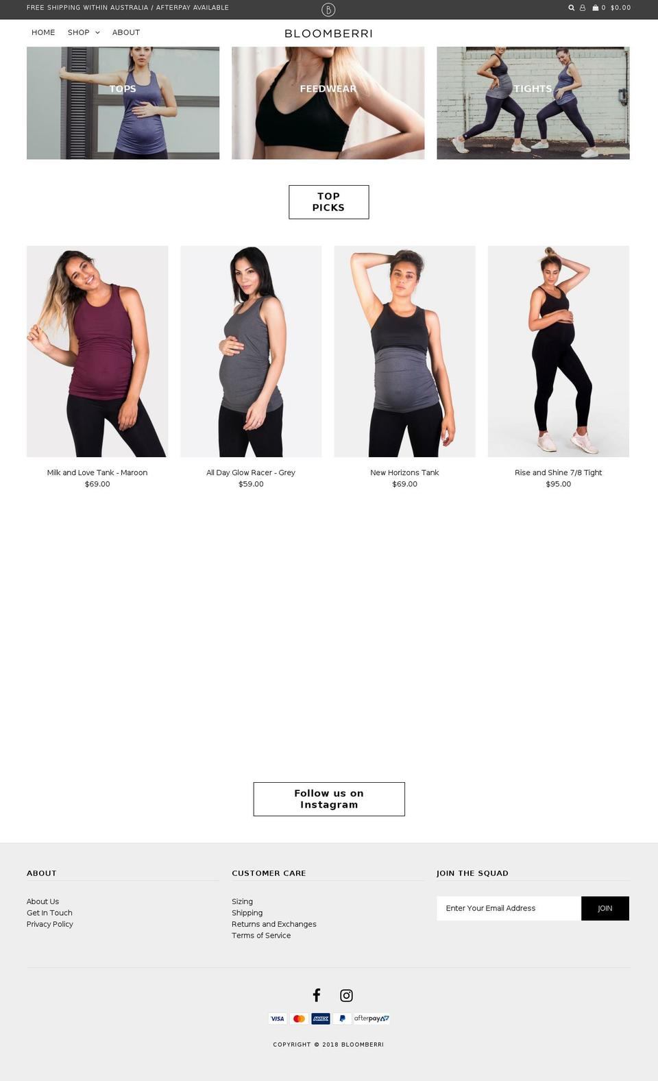 bloomberri.com — Shopify storefront screenshot