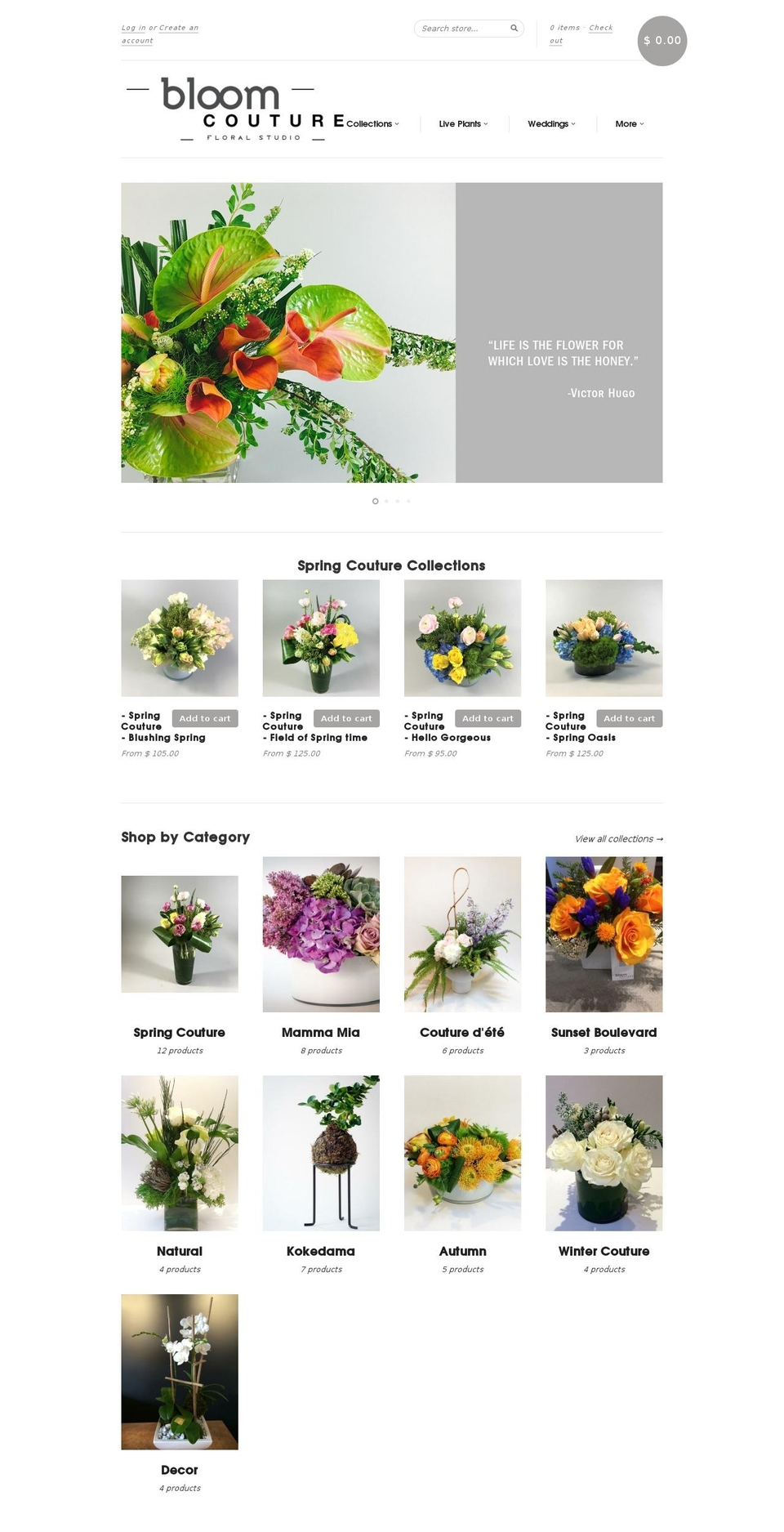 bloomcouturestudio.com shopify website screenshot