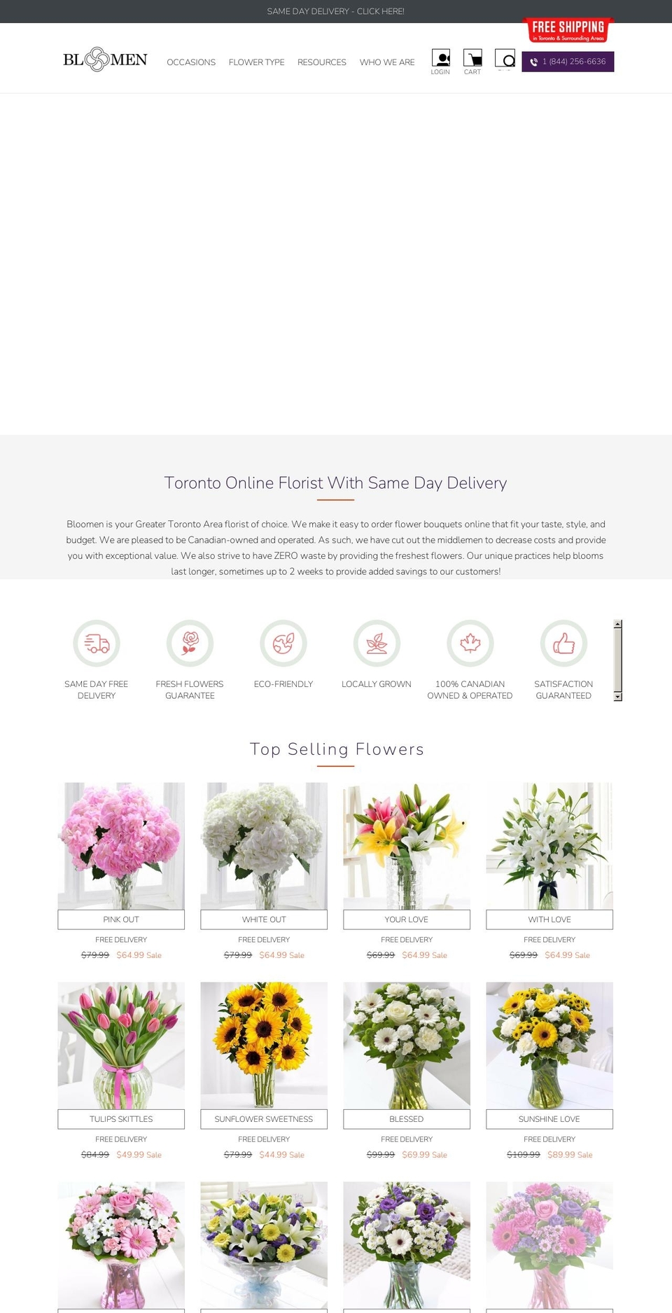 bloomen.com — Shopify storefront screenshot
